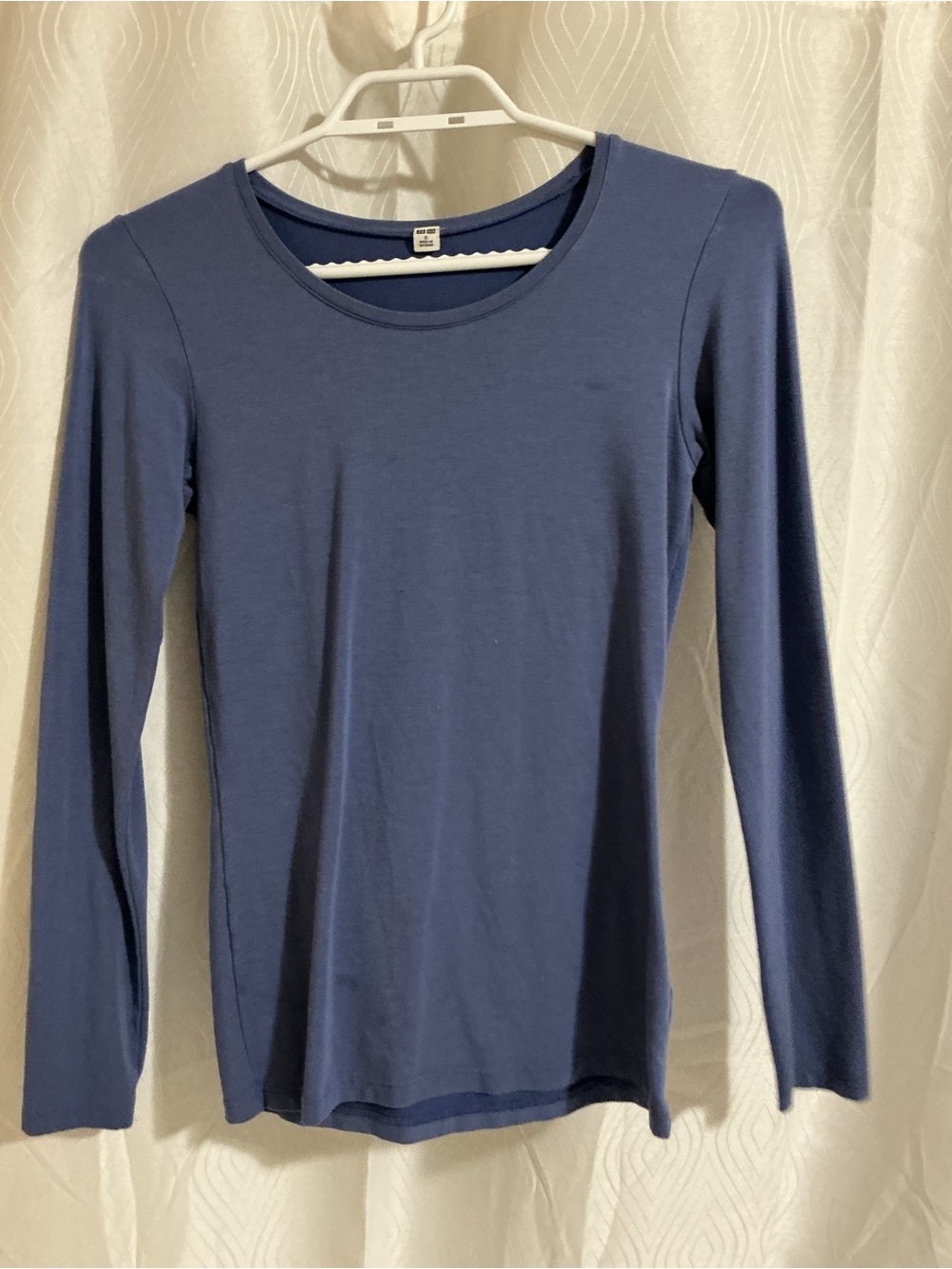 Uniqlo Women's Long Sleeve Crewneck Top - Navy Blue